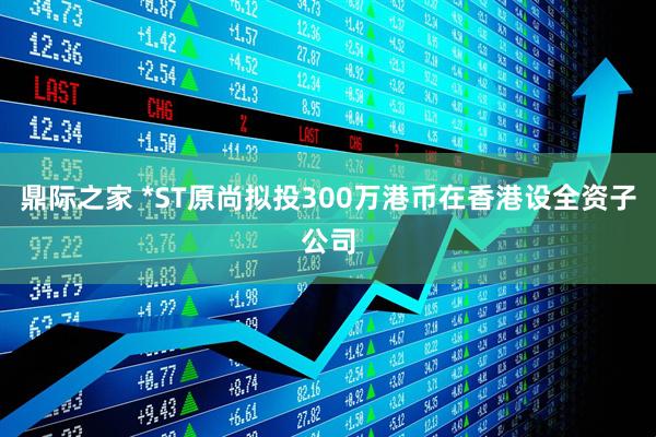 鼎际之家 *ST原尚拟投300万港币在香港设全资子公司