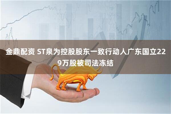 金鼎配资 ST泉为控股股东一致行动人广东国立229万股被司法冻结